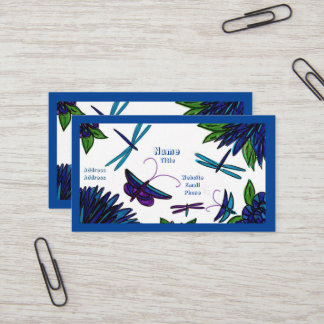 Blue Garden Business Cards Visitenkarte