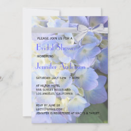 ©Blue Garden Hydrangeas Ribbon Brautparty Einladung