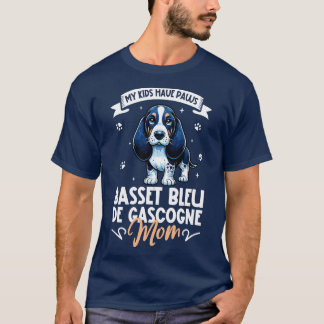 Blue Gascony Basset Mama T-Shirt