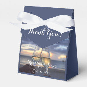Blue Gastgeschenk Hochzeit Boxes Sunset On Beach Geschenkschachtel