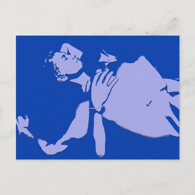 Blue Gay Liebe Postkarte (Vorderseite)
