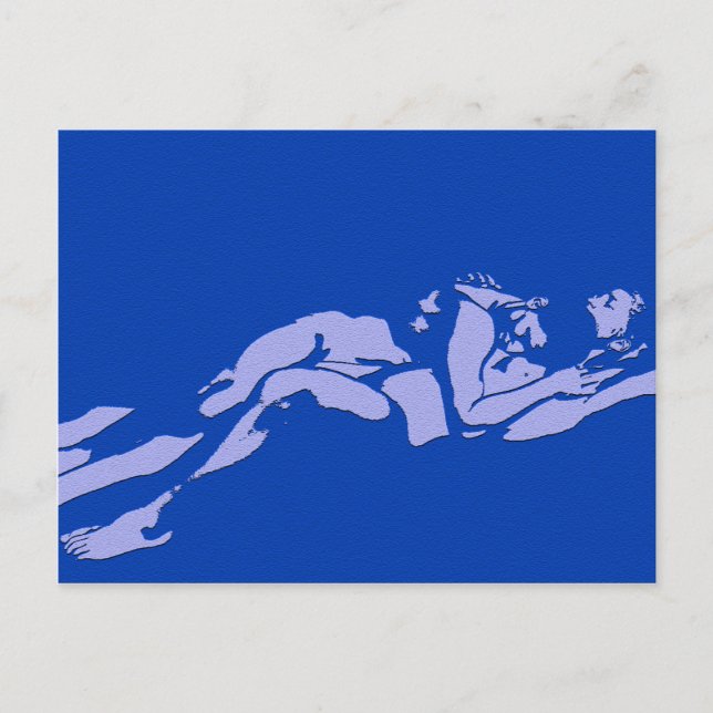 Blue Gay Liebe Postkarte (Vorderseite)