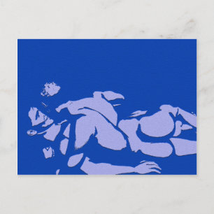 Blue Gay Liebe Postkarte