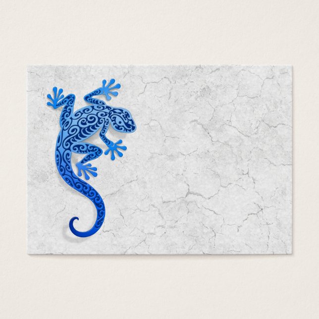 Blue Gecko auf der Weißen Mauer (Vorderseite)