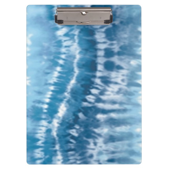 Blue Gefärbte Krawatte Clipboard Klemmbrett (Vorderseite)