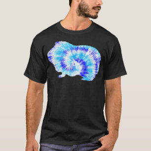 Blue Gefärbte Krawatte Guinea Pig Hippie Peace Ani T-Shirt