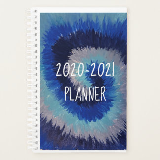Blue Gefärbte Krawatte Planner 2020-2021 Planer
