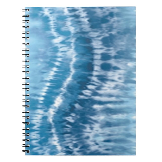 Blue Gefärbte Krawatte Spiral Notebook Notizblock (Vorderseite)