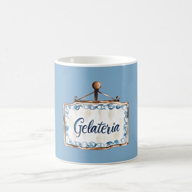 Blue Gelateria (ice cream/Gelato shop) Birthday Kaffeetasse (Mittel)