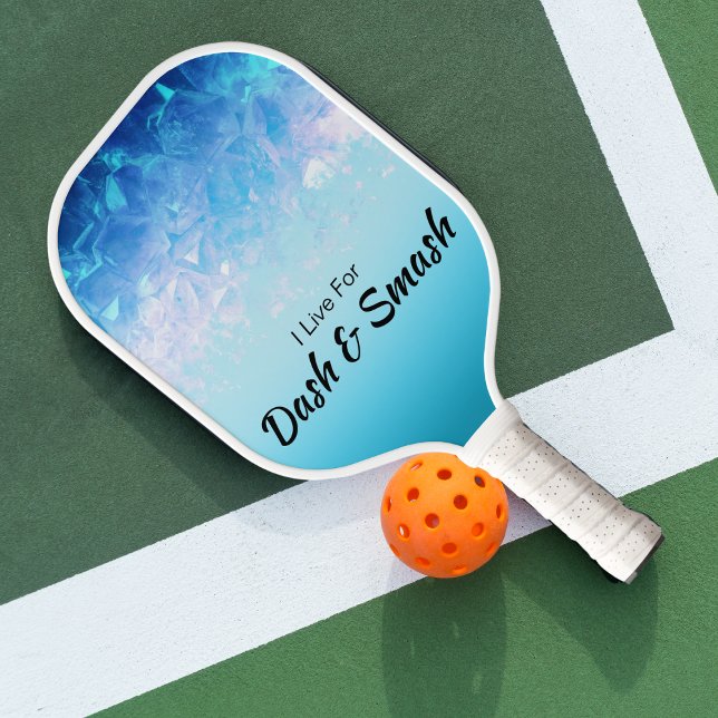 Blue Gems Sparkling Ombre Dash & Smash Pickleball Schläger (Von Creator hochgeladen)