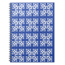 Blue gemustert Classic Notebook