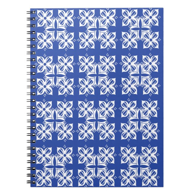 Blue gemustert Classic Notebook Notizblock (Vorderseite)