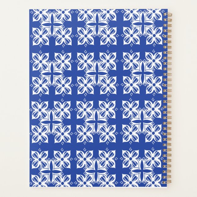 Blue gemustert Classic Planner Planer (Rückseite)