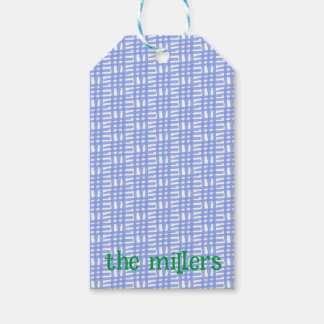 Blue Gemustert Gift Tag Geschenkanhänger