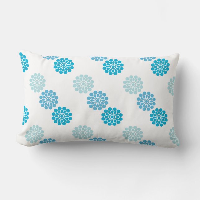 Blue Gemustert Pillow Lendenkissen (Vorderseite)