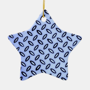 Blue Gemustert Star Ornament