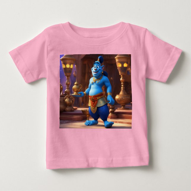 Blue Genie Magic-3D-Cartoon Aladdin-Inspiriert Des Baby T-shirt (Vorderseite)