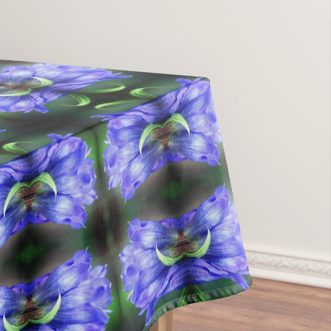 Blue Gentian Blume Abstrakt Art Tischdecke (Beispiel)