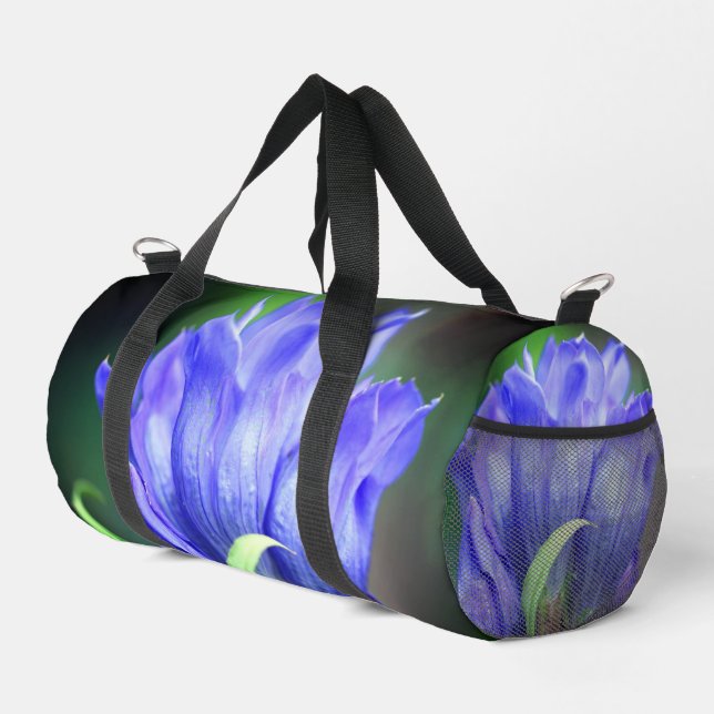 Blue Gentian Blume Duffle Bag (Rechte Ecke)