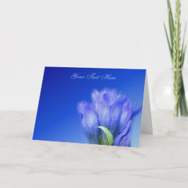 Blue Gentian Blume Foto Card Karte