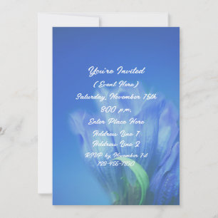 Blue Gentian Blume Party Einladung