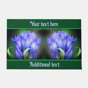 Blue Gentian Blume Personalisiert Fußmatte