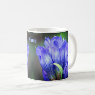 Blue Gentian Blume Personalisiert Kaffeetasse