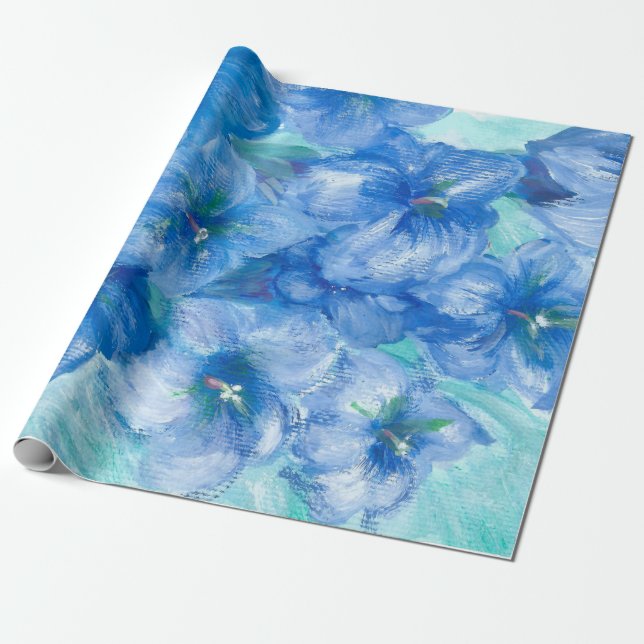 Blue Gentian Painting Geschenkpapier (Ungerollt)