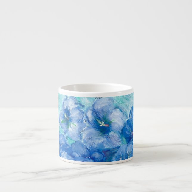 Blue Gentian Wildblume Espressotasse (Vorderseite)