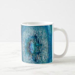 Blue Geode Rock Mineral Agate Crystal Image Tasse