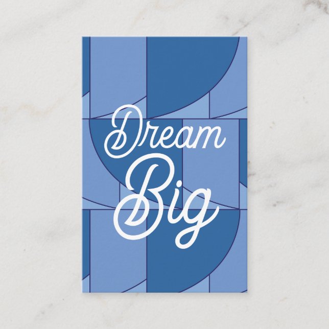 Blue Geometric Abstrakt Visitenkarte (Vorderseite)