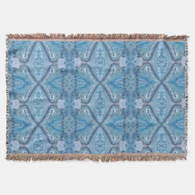 Blue Geometric Mandala Decke (Vorderseite)