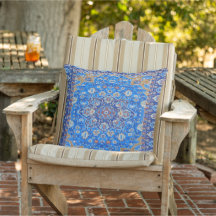 Blue Geometric Persian Kilim Patio