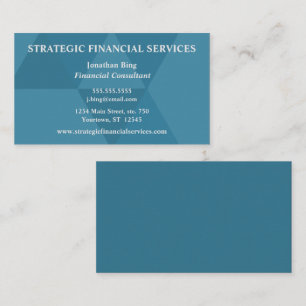 Blue Geometric Shapes Finance Business Generic Visitenkarte