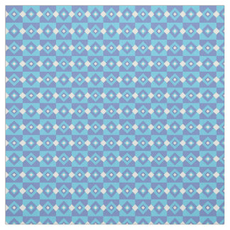 Blue Geometric Stoff
