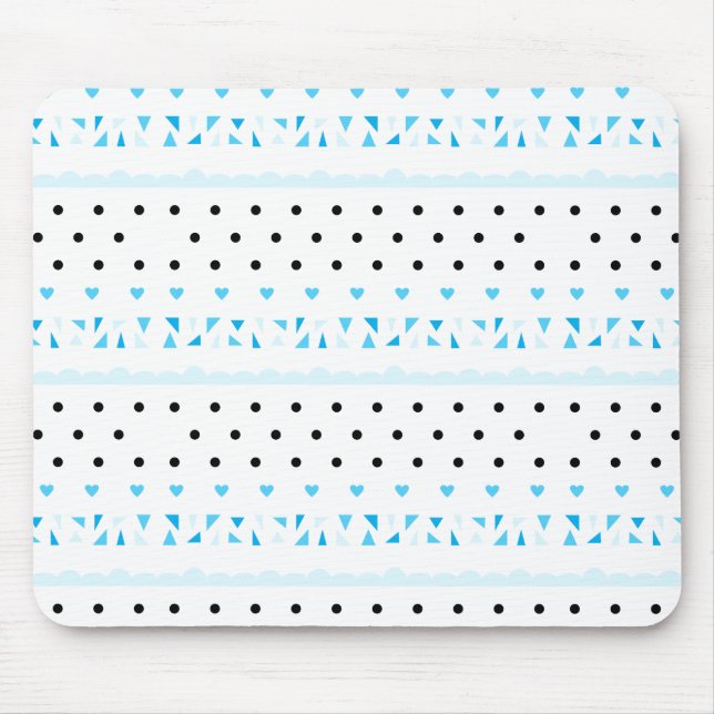 Blue Geometrie Mousepad (Vorne)