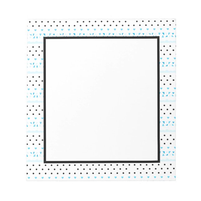 Blue Geometrie Notizblock (Vorderseite)