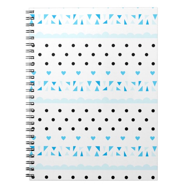 Blue Geometrie Notizblock (Vorderseite)