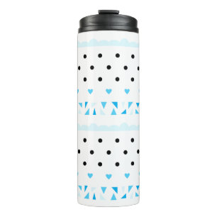 Blue Geometrie Thermosbecher