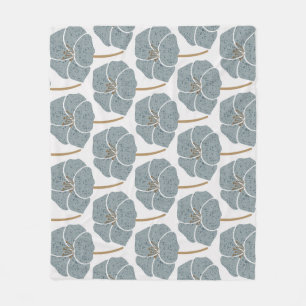 Blue Geranium Blume Romantisches Muster. Fleecedecke