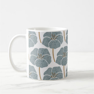 Blue Geranium Blume Romantisches Muster. Kaffeetasse