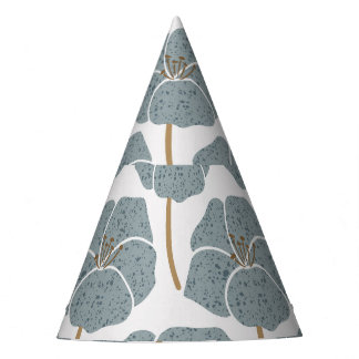 Blue Geranium Blume Romantisches Muster. Partyhütchen