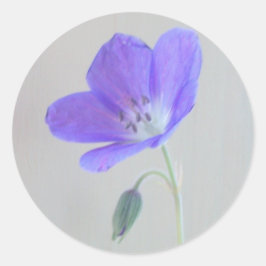 Blue Geranium Runder Aufkleber