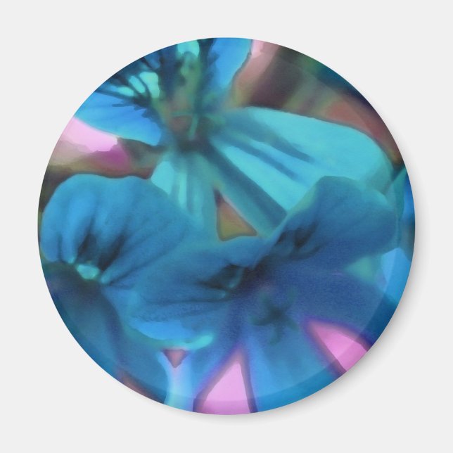 Blue Geraniums Magnet (Vorne)