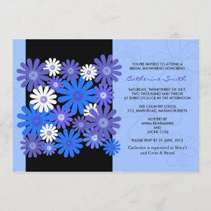 Blue Gerber Daisy Bridal Dusche Einladung