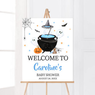 Blue Ghost Halloween Baby Braut Willkommen Poster