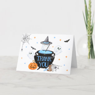 Blue Ghost Halloween Baby Brewing Baby Dusche Dankeskarte