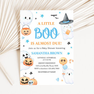 Blue Ghost Halloween Little Boo Baby Dusche Einladung