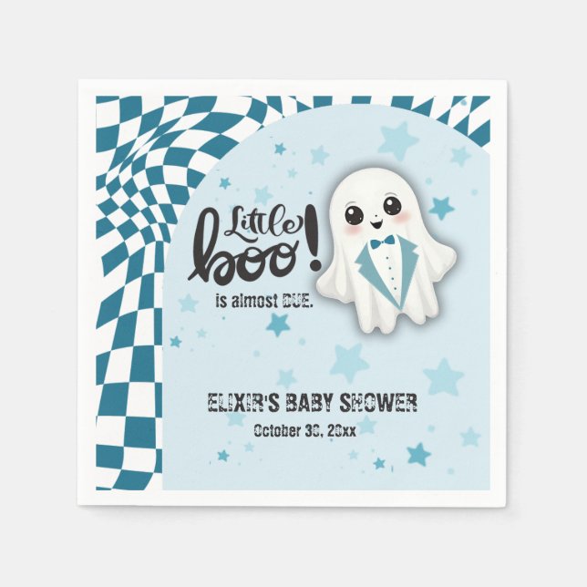 Blue Ghost Little Boo ist fast die richtige Baby D Serviette (Vorderseite)