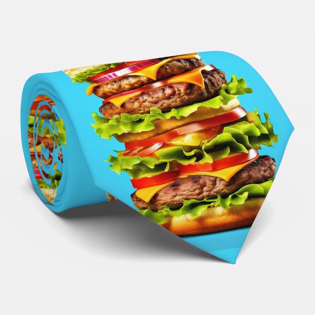 Blue Giant Hamburger Neck Tie Krawatte (Gerollt)